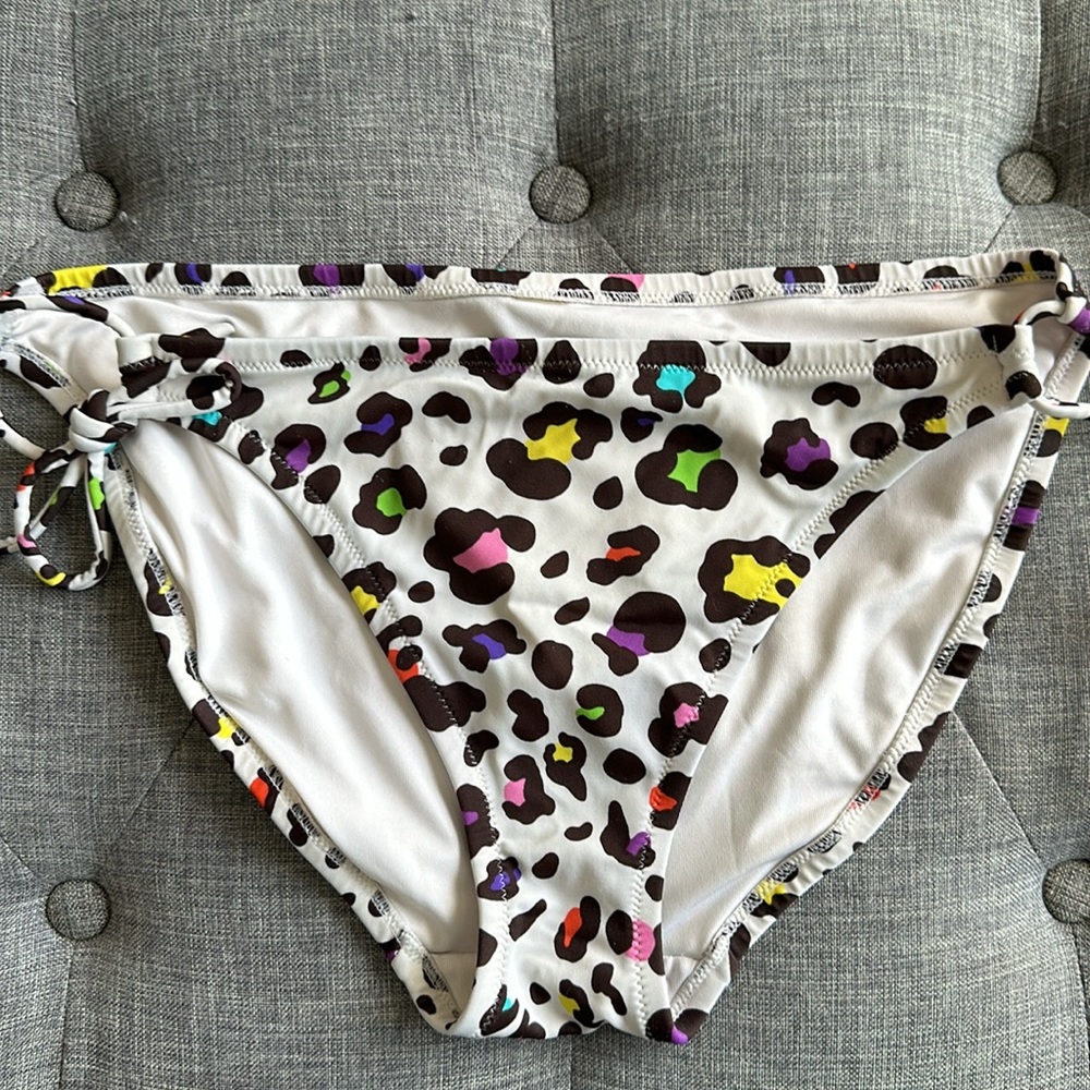 Multi Colored Leopard Print Bikini Set Large - image 2